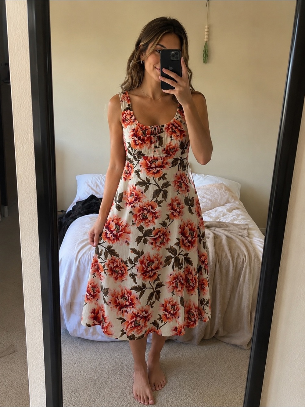 Old Navy Floral Print Maxi Dress Boho Flowy Summer Sz M
